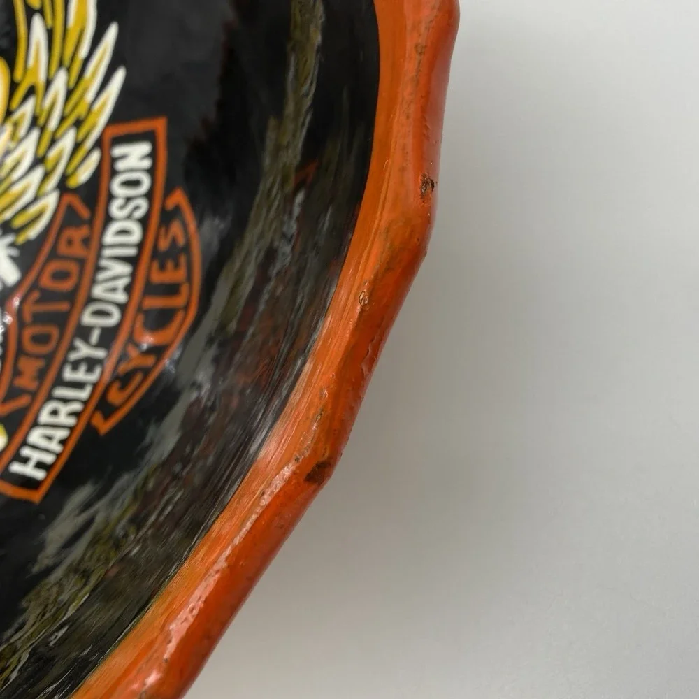 Vintage Harley-Davidson Bowl Motorcycle Decor Collectible Dish Trinket Gift